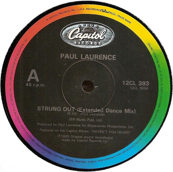 Paul Laurence - Strung Out | Capitol Records (12CL 393) - 2 Paul Laurence - Strung Out | Capitol Records (12CL 393) - 2
