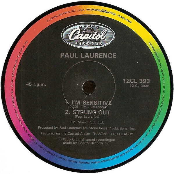 Paul Laurence - Strung Out | Capitol Records (12CL 393) - 3 Paul Laurence - Strung Out | Capitol Records (12CL 393) - 3