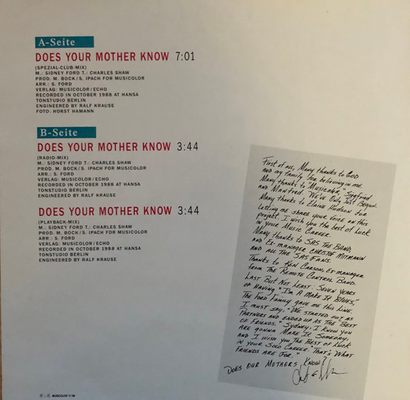 Charles Shaw - Does Your Mother Know? | Musicolor (035.30101) - 2 Charles Shaw - Does Your Mother Know? | Musicolor (035.30101) - 2