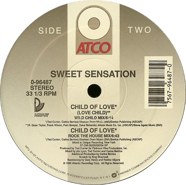 Sweet Sensation - Love Child | ATCO Records (0-96487) - 4
