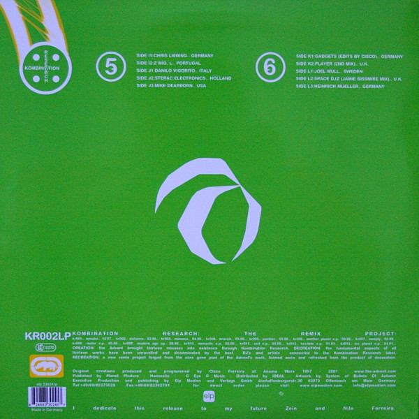 The Advent - Recreations | Kombination Research (KR002LP) - 2 The Advent - Recreations | Kombination Research (KR002LP) - 2