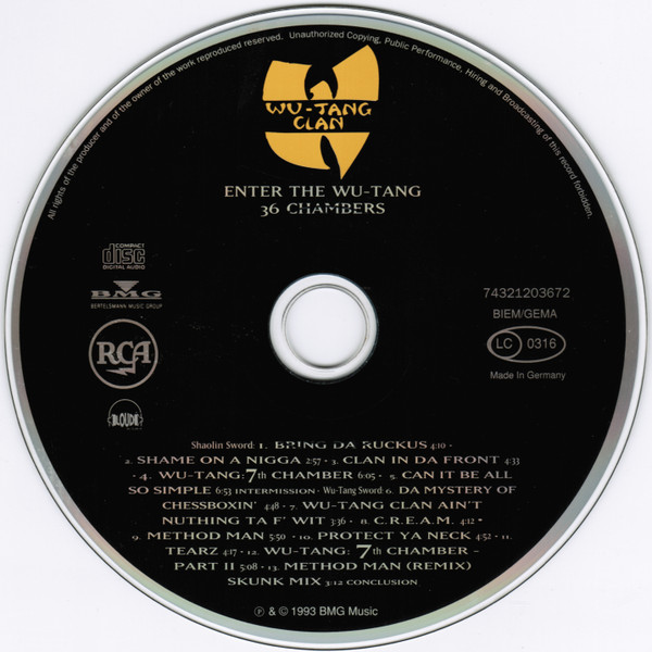 Wu-Tang Clan - Enter The Wu-Tang (36 Chambers) | Loud Records (74321203672) - 3