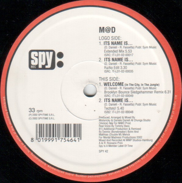 M@D - Its Name Is... | Spy Rec (SPY 42) - 3