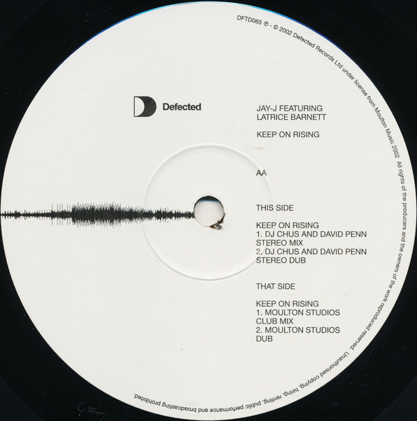 Jay-J Featuring Latrice Barnett - Keep On Rising | Defected (DFTD065) - 4
