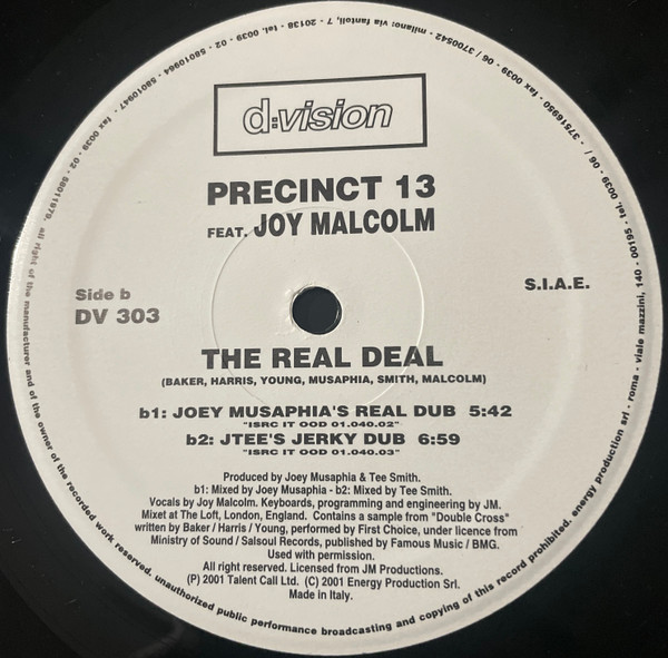 Precinct 13 & Joy Malcolm - The Real Deal | D:vision Records (DV 303) - 3 Precinct 13 & Joy Malcolm - The Real Deal | D:vision Records (DV 303) - 3