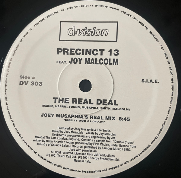 Precinct 13 & Joy Malcolm - The Real Deal | D:vision Records (DV 303) - 2 Precinct 13 & Joy Malcolm - The Real Deal | D:vision Records (DV 303) - 2