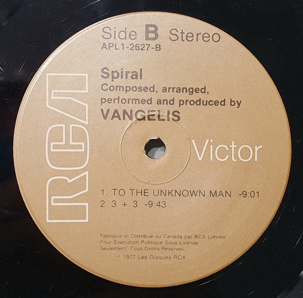 Vangelis - Spiral | RCA Victor (APL1-2627) - 3 Vangelis - Spiral | RCA Victor (APL1-2627) - 3
