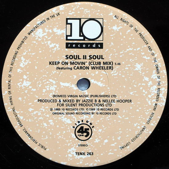 Soul II Soul - Keep On Movin | 10 Records (Ten x 263) - 3 Soul II Soul - Keep On Movin | 10 Records (Ten x 263) - 3