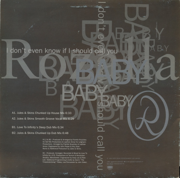 Rozalla - Baby | Epic (XPR 2118) - 2