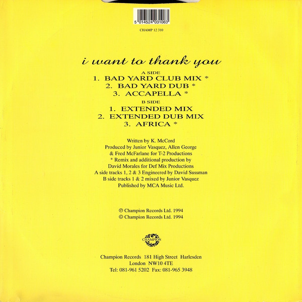 Robin S - I Want To Thank You | Champion (CHAMP 12 310) - 5 Robin S - I Want To Thank You | Champion (CHAMP 12 310) - 5