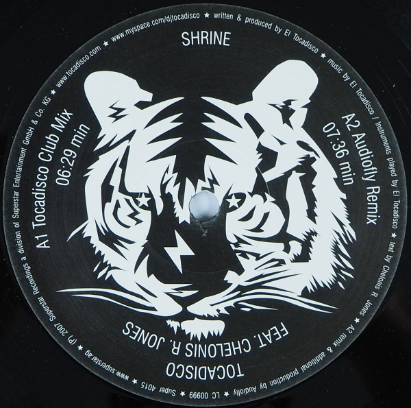 Tocadisco Feat. Chelonis R. Jones - Shrine | Superstar Recordings (Super 4015) - 3 Tocadisco Feat. Chelonis R. Jones - Shrine | Superstar Recordings (Super 4015) - 3