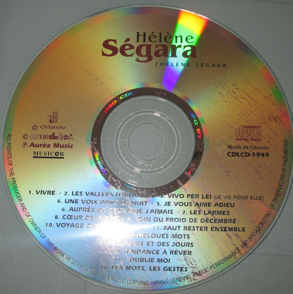 Hélène Ségara - Hélène Ségara | Coeur De Lion (CDLCD-1949) - 3 Hélène Ségara - Hélène Ségara | Coeur De Lion (CDLCD-1949) - 3