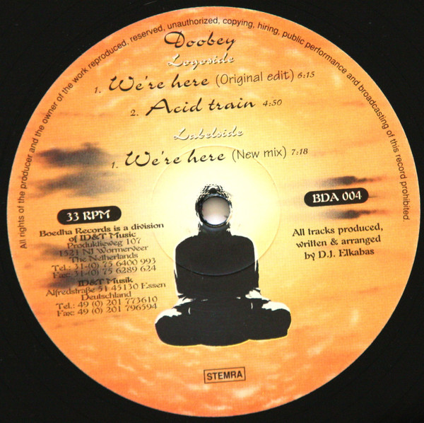 Doobey - We're Here | Boedha Records (BDA 004) - main Doobey - We're Here | Boedha Records (BDA 004) - main