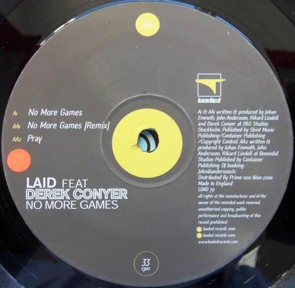 Laid  &  Derek Conyer - No More Games | Loaded Records (LOAD 79) - 2