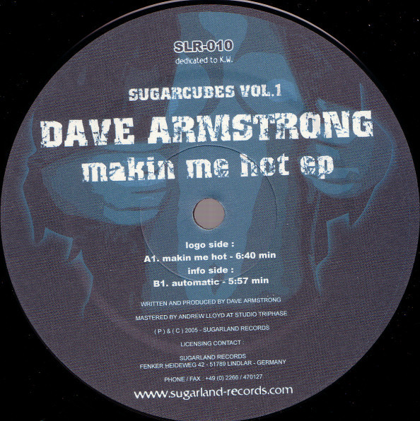 Dave Armstrong - Makin' Me Hot EP | Sugarland Records (SLR-010) - main