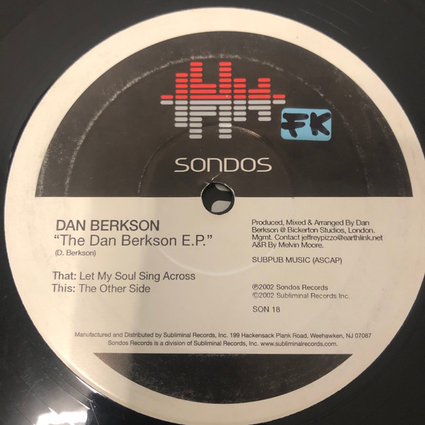 Dan Berkson - Dan Berkson EP | Sondos (SON 18) - 4