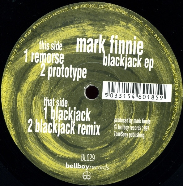 Mark Finnie - Blackjack EP | Bellboy Records (BL029) - 4 Mark Finnie - Blackjack EP | Bellboy Records (BL029) - 4