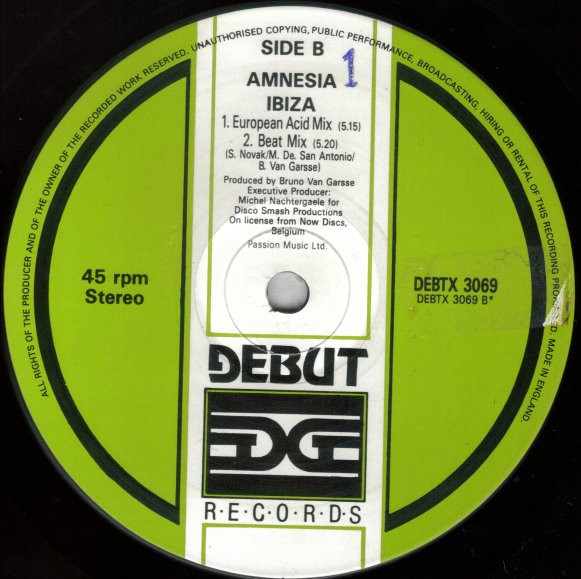 Amnesia - Ibiza | Debut Edge Records (DEBTX 3069) - 4