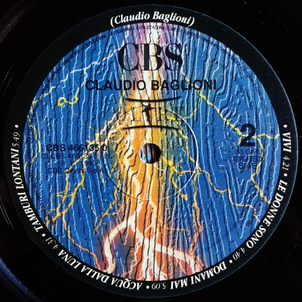 Claudio Baglioni - Oltre | CBS (466135-0) - 13 Claudio Baglioni - Oltre | CBS (466135-0) - 13