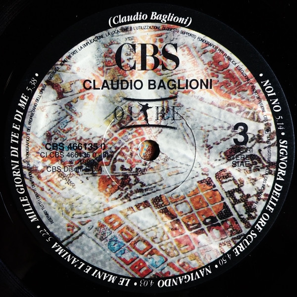 Claudio Baglioni - Oltre | CBS (466135-0) - 14 Claudio Baglioni - Oltre | CBS (466135-0) - 14