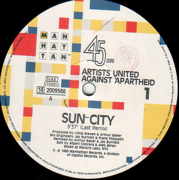 Artists United Against Apartheid - Sun City | Manhattan Records (14 2009566) - 2 Artists United Against Apartheid - Sun City | Manhattan Records (14 2009566) - 2