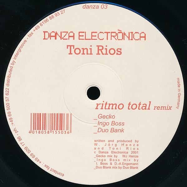 Toni Rios - Ritmo Total Remix | Danza Electrònica (danza 03)
