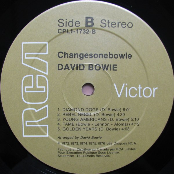 David Bowie - ChangesOneBowie | RCA Victor (CPL1-1732) - 4