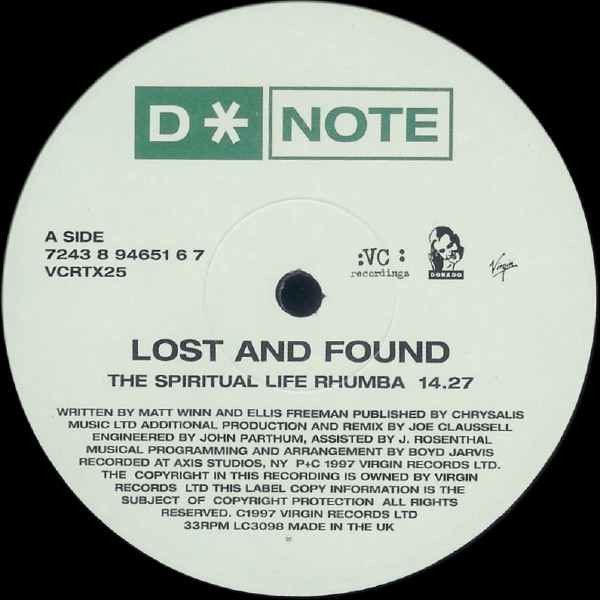 D*Note - Lost And Found | VC Recordings (VCRTX25)