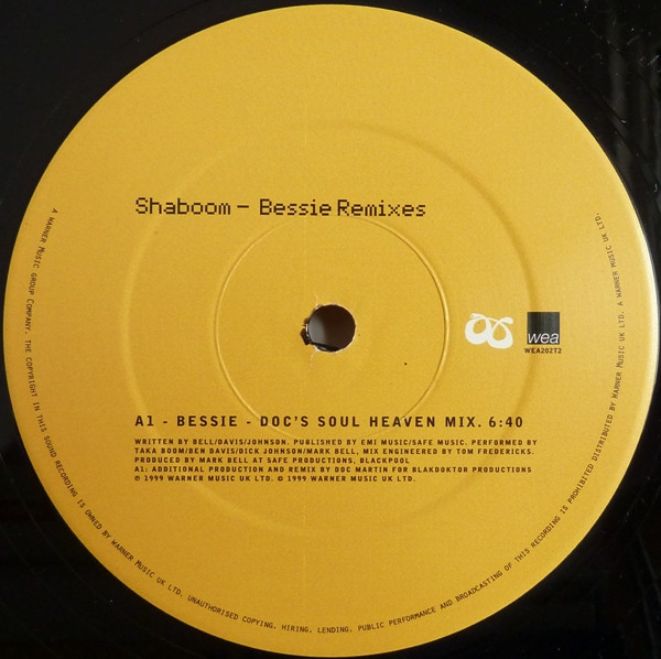 Shaboom - Bessie Remixes | WEA (WEA202T2) - 3