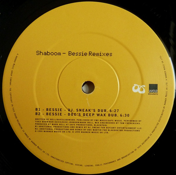 Shaboom - Bessie Remixes | WEA (WEA202T2) - 4