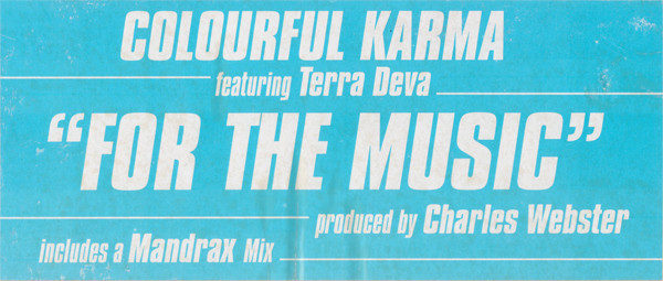 Colourful Karma Featuring Terra Deva - For The Music | Boombastic (BOOM 05) - 3