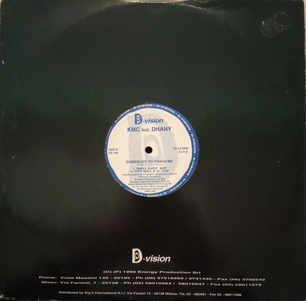 KMC  &  Dhany - Somebody To Touch Me | D:vision Records (DV 108) - 2