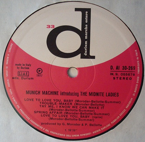 Munich Machine Introducing The Midnite Ladies - Munich Machine | Durium (DAI. 30269) - 4 Munich Machine Introducing The Midnite Ladies - Munich Machine | Durium (DAI. 30269) - 4