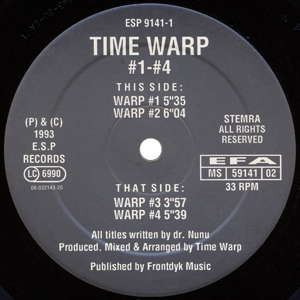 Time Warp - Warp #1 - #4 | ESP Records (ESP 9141-1) - 3