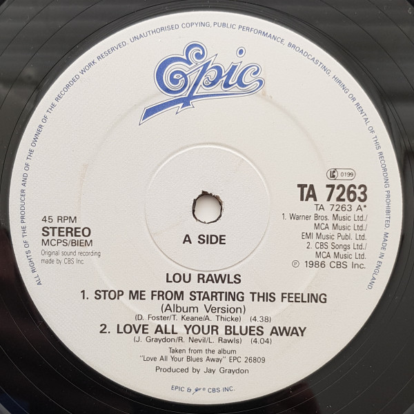 Lou Rawls - Stop Me From Starting This Feeling | Epic (TA 7263)