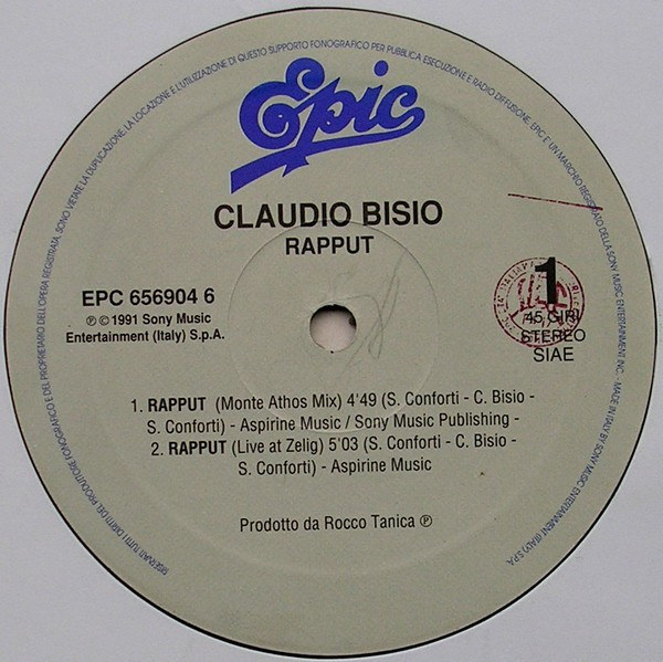 Claudio Bisio con Rocco Tanica - Rapput (Senzafiato) | Epic (EPC 656904 6) - 3