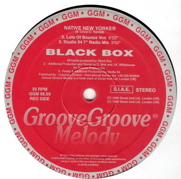 Black Box - Native New Yorker | Groove Groove Melody (GGM 9659) - 3 Black Box - Native New Yorker | Groove Groove Melody (GGM 9659) - 3