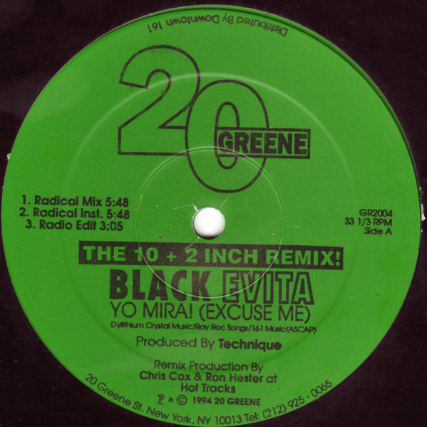 Black Evita - Yo Mira! (Excuse Me) (Remixes) | 20 Greene (GR2004) - main Black Evita - Yo Mira! (Excuse Me) (Remixes) | 20 Greene (GR2004) - main