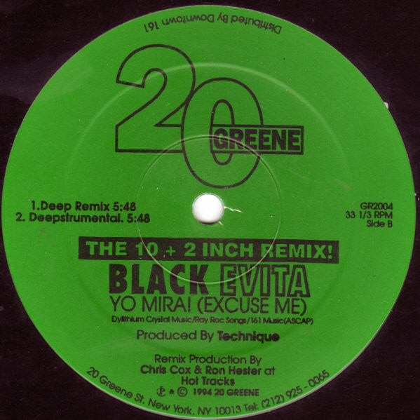Black Evita - Yo Mira! (Excuse Me) (Remixes) | 20 Greene (GR2004) - 2 Black Evita - Yo Mira! (Excuse Me) (Remixes) | 20 Greene (GR2004) - 2