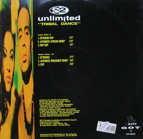2 Unlimited - Tribal Dance | Got It (GTR 593003) - 2 2 Unlimited - Tribal Dance | Got It (GTR 593003) - 2