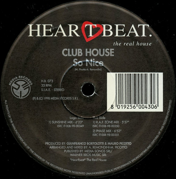 Club House - So Nice | Heartbeat (H.B. 073) - main Club House - So Nice | Heartbeat (H.B. 073) - main