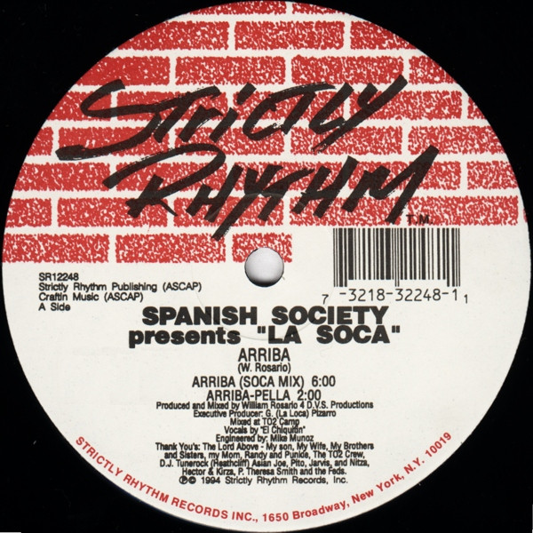 The Spanish Society & "La Soca" - Arriba | Strictly Rhythm (SR12248) - main The Spanish Society & "La Soca" - Arriba | Strictly Rhythm (SR12248) - main