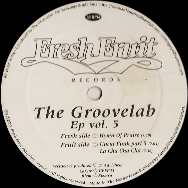 The Groovelab - EP Vol. 5 | Fresh Fruit Records (EPFF 43) - main The Groovelab - EP Vol. 5 | Fresh Fruit Records (EPFF 43) - main