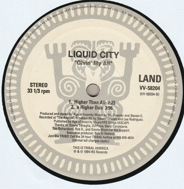 Liquid City - Givin' My All | TRIBAL America (VV-58204) - 4