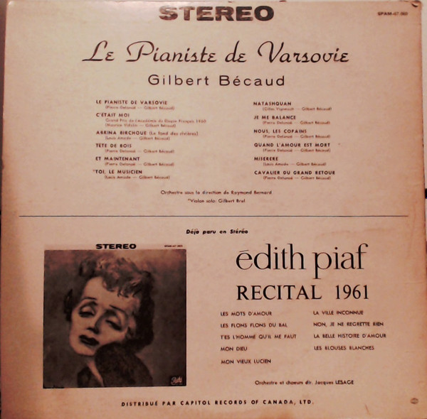 Gilbert Bécaud - Le Pianiste De Varsovie | Pathé (SPAM-67.060) - 2 Gilbert Bécaud - Le Pianiste De Varsovie | Pathé (SPAM-67.060) - 2