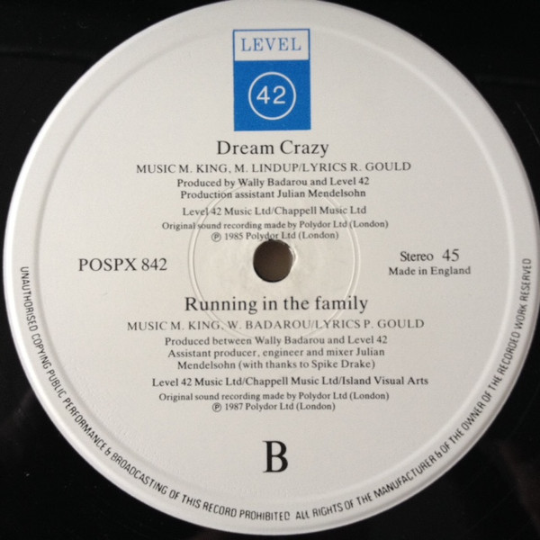 Level 42 - Running In The Family | Polydor (POSPX 842) - 4