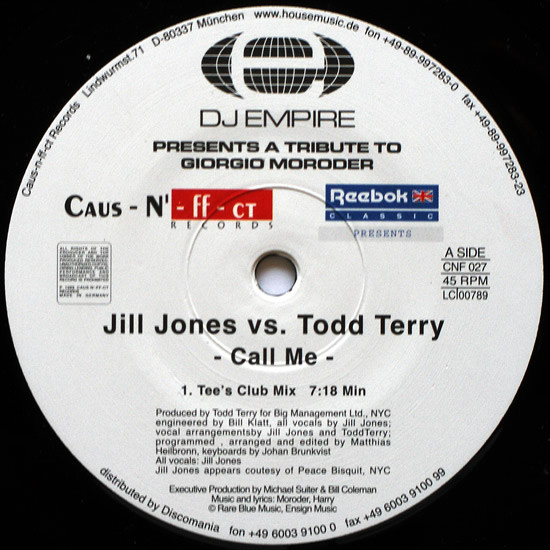 Jill Jones & Todd Terry - Call Me | Caus-N'-ff-ct (CNF 027) - 2 Jill Jones & Todd Terry - Call Me | Caus-N'-ff-ct (CNF 027) - 2