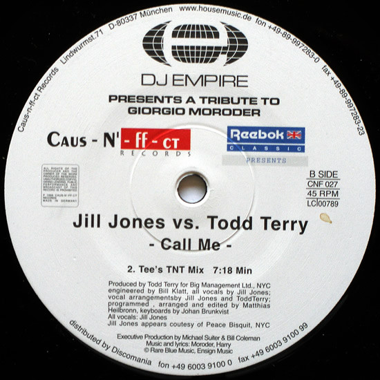 Jill Jones & Todd Terry - Call Me | Caus-N'-ff-ct (CNF 027) - 3 Jill Jones & Todd Terry - Call Me | Caus-N'-ff-ct (CNF 027) - 3
