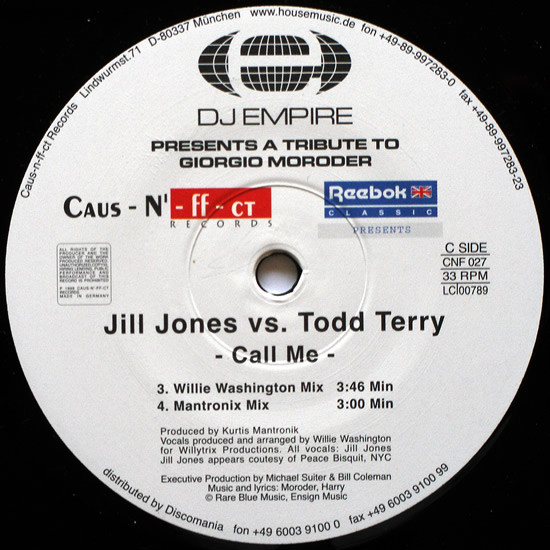 Jill Jones & Todd Terry - Call Me | Caus-N'-ff-ct (CNF 027) - 4 Jill Jones & Todd Terry - Call Me | Caus-N'-ff-ct (CNF 027) - 4
