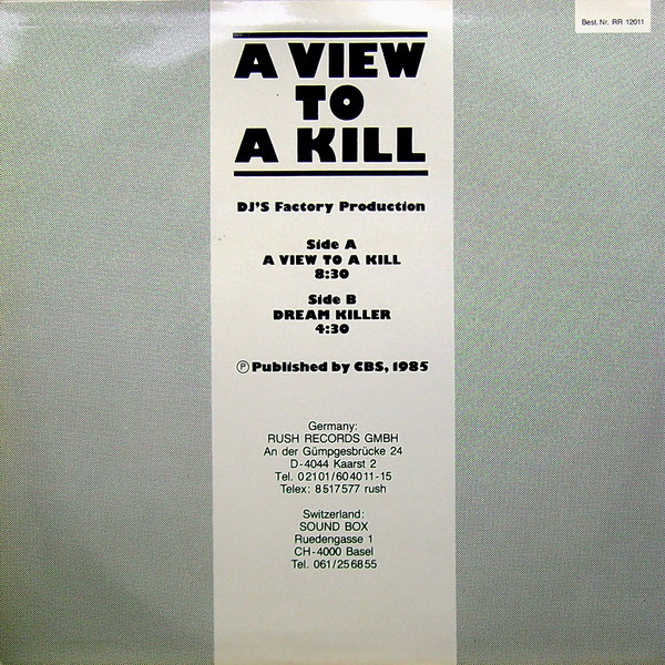 A View To A Kill